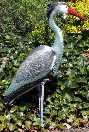 Reiher Schreck Gartendeko Fischreiher 75cm Gartenteich Deko Schutz NEU
